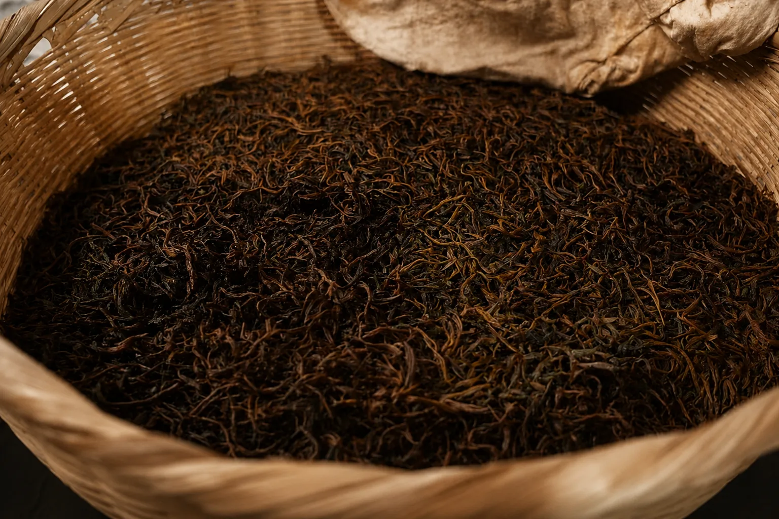 红茶 · 竹筐发酵 概念视觉(非纪实图)